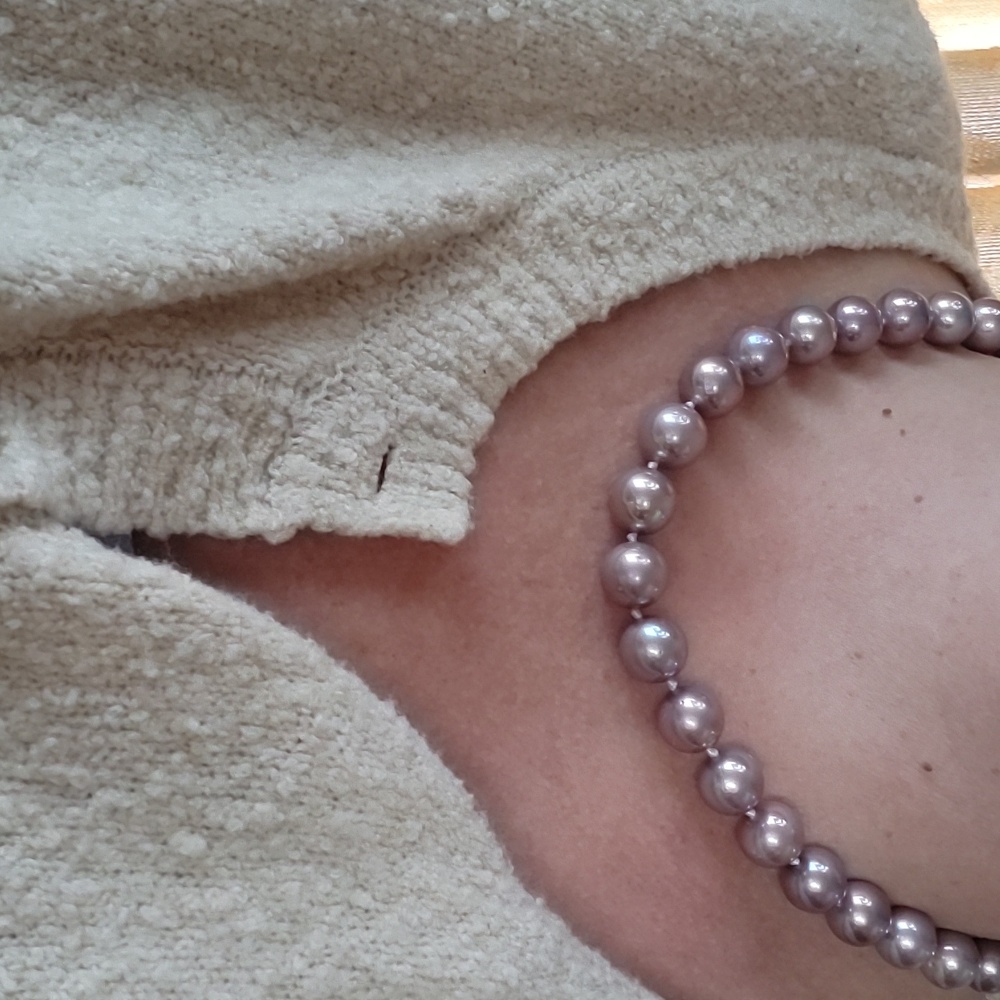 New Genuine Pearl Necklace Very Large Pearls - Picture 4 of 5